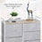 HOMCOM 5 Drawer Linen Basket Storage Unit Home Organisation w/ Shelf Handles Metal Frame Adjustable Feet Hallway Home Dresser Grey