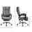 Home Office Chair Microfibre Desk Chair with Reclining Function Armrests Swivel Wheels Footrest Grey