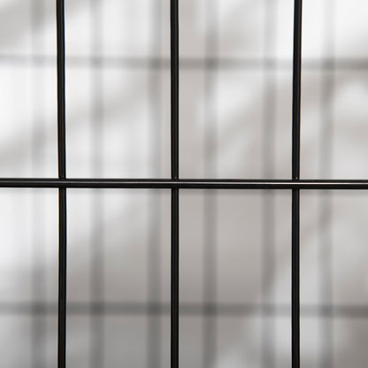 38" Heavy Duty Metal Dog Crate Pet Cage with Tray Wheeled Dog Kennel - Black (Medium)