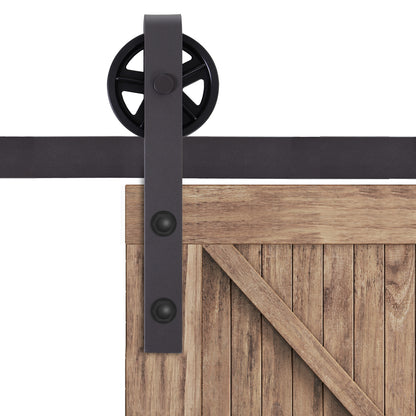1.83m Sliding Barn Door Hardware Kit (Door Not Included) - Deep Coffee