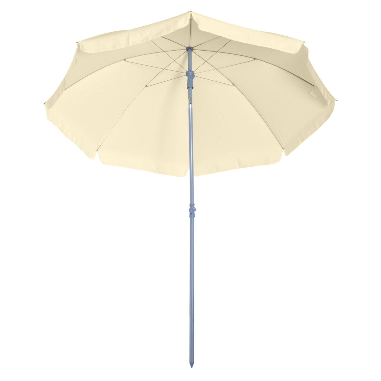 2.2M Tilt Beach Umbrella Parasol-Cream White
