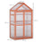 3-Tier Wooden Cold Frame Greenhouse Garden Polycarbonate Grow House w/ Adjustable Shelves, Double Doors, 80 x 47 x 138 cm, Orange