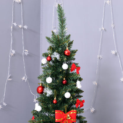 6ft Green Slim Artificial Christmas Tree with 390 Tips & Stand