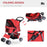 Pet Stroller Dog Pram Foldable Dog Pushchair Cat Travel Carriage w/ Wheels, Zipper Entry, for Small Pets, Red