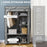 Fabric Wardrobe, Portable Wardrobe with 6 Shelves, 1 Hanging Rail, Foldable Closets, 103 x 43 x 162.5 cm, Light Grey