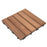 27 Pcs Solid Wood Interlocking Decking Tiles For Patio, Balcony, Roof Terrace, Hot Tub, Brown, (30 x 30 cm Per Piece)