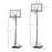 Basketball Hoop Freestanding 255-305cm Hoop Height Adjustable Stand with Backboard Wheels for Teens Adults Black