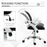 Office Chair Mesh Swivel Desk Chair with Lumbar Back Support Adjustable Height Armrests Black