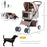 Dog Pram Pet Stroller Foldable Dog Pushchair with Wheels Zipper Entry Cup Holder Storage Basket Brown