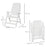 Set of 2 Folding Plastic Dining Chairs with 4-Position Backrest, Reclining Armchairs for Indoor & Outdoor Events, Camping, White