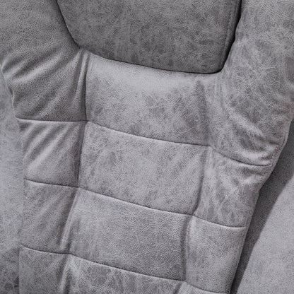 Heated 6 Points Vibration Massage Executive Office Chair Adjustable Swivel Ergonomic High Back Desk Chair Recliner with Footrest Grey