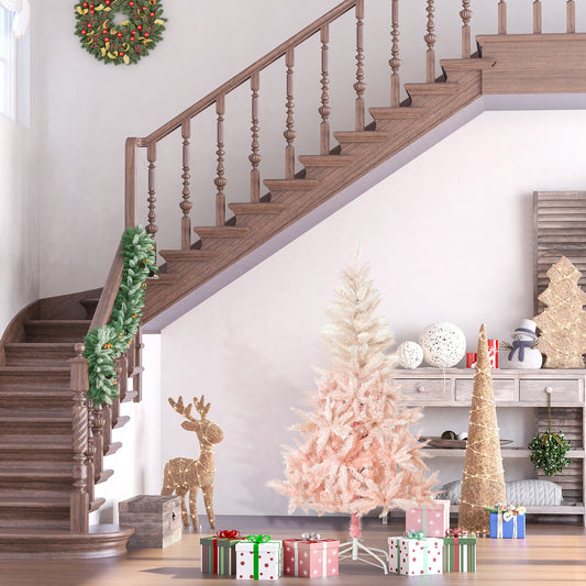 5ft Pink Ombre Artificial Christmas Tree with 450 Tips & Metal Stand