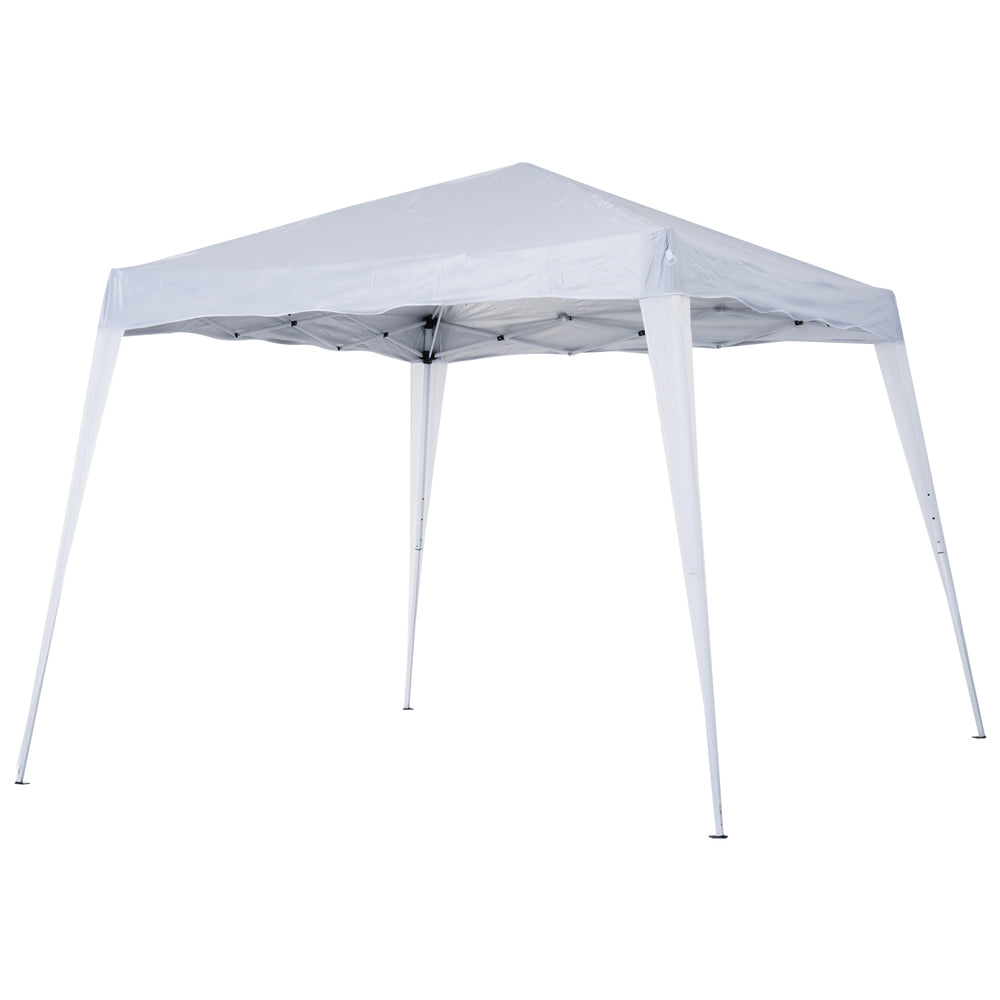 Outsunny Slant Leg Pop Up Gazebo with Carry Bag, Height Adjustable Party Tent Instant Event Shelter for Garden, Patio, ( 3 M √¢¬Ä¬ö√É¬†√É¬∂√¢¬à¬ö√¢¬â¬• 3 M Base / 2.5 M √¢¬Ä¬ö√É¬†√É¬∂√¢¬à¬ö√¢¬â¬• 2.5 M Top, White)