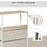 Chest of Drawers Bedroom Unit Storage Cabinet with 3 Fabric Bins for Living Room, Bedroom and Entryway, White