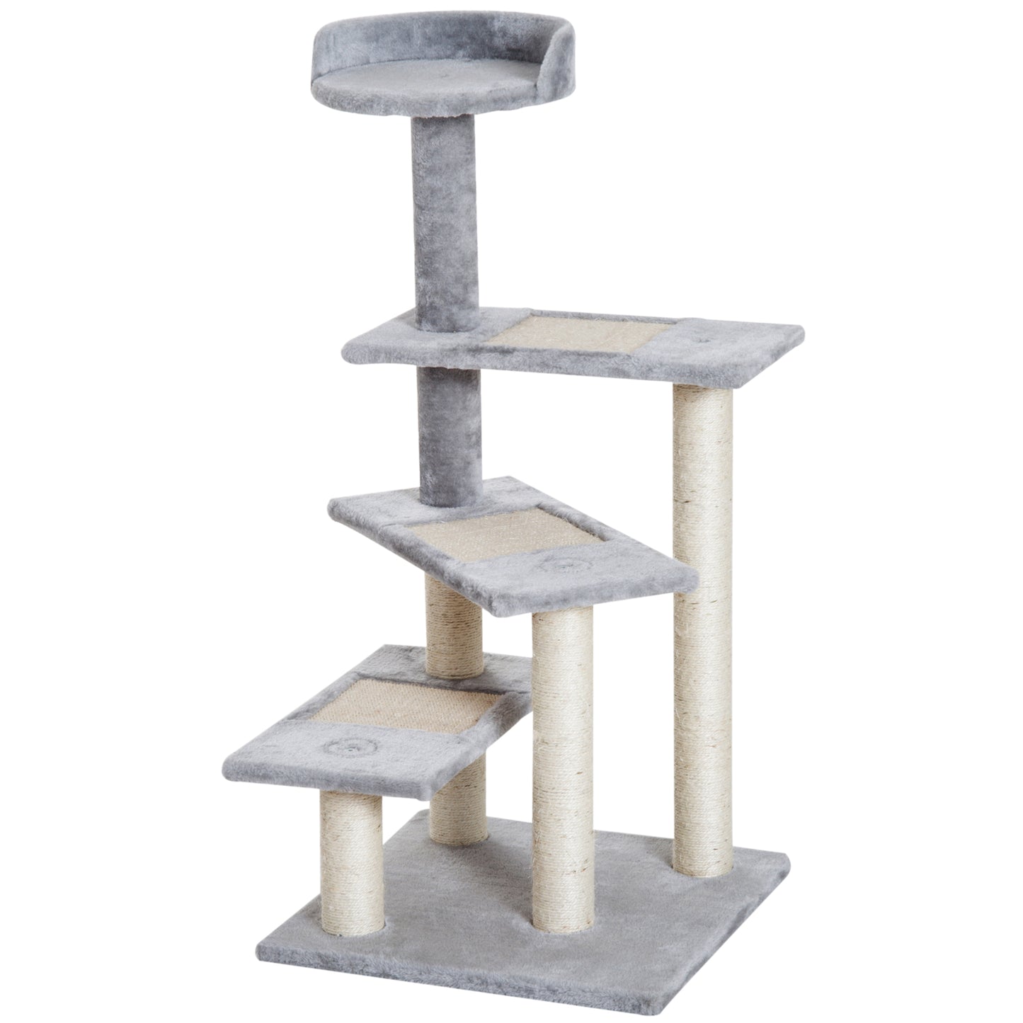 100 cm Cat Tree for Indoor Cats Kitten Scratch Scratching Post Climbing Tower Activity Center Grey