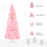 5' Tall Prelit Pencil Slim Artificial Christmas Tree with Realistic Branches, 250 Warm White LED Lights and 408 Tips, Xmas Decoration, Pink