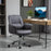 Swivel Computer Office Chair Mid Back Desk Chair for Home Study Bedroom, Charcoal Grey