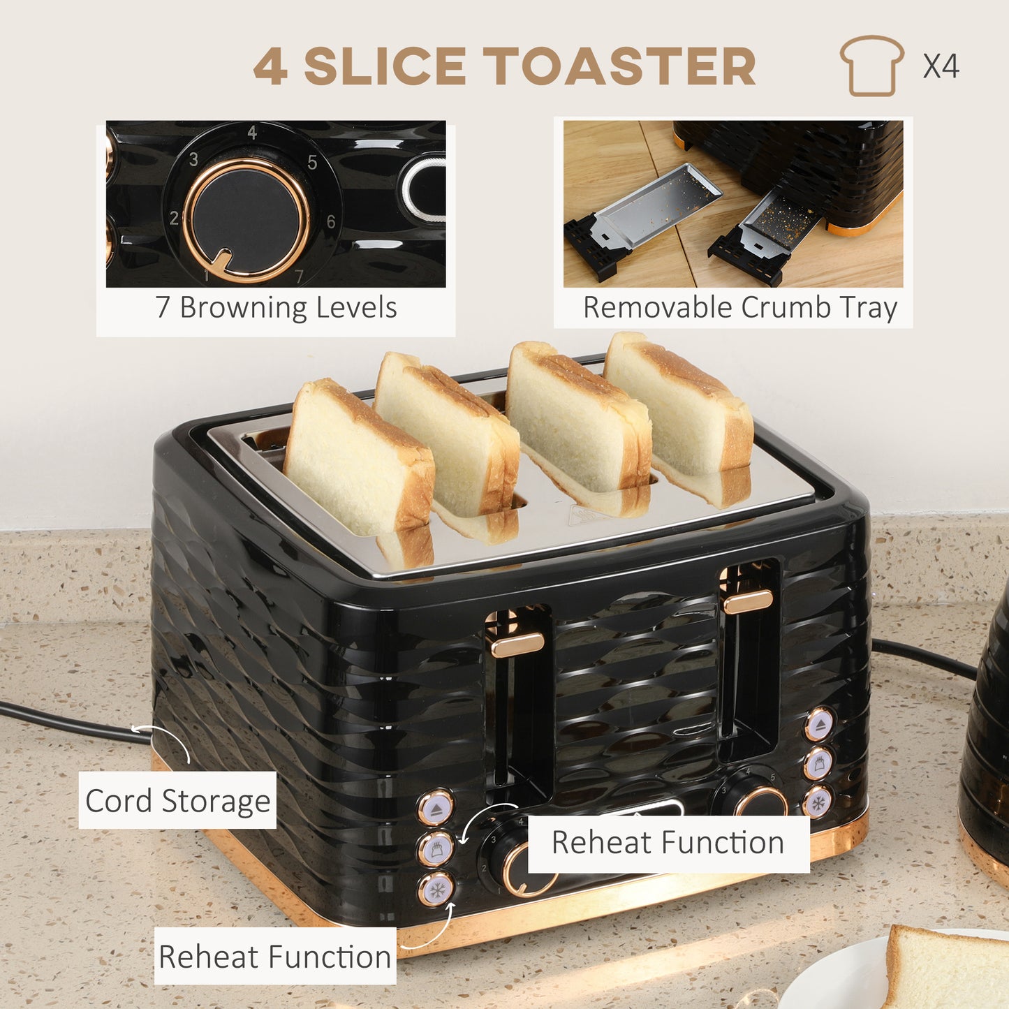 Kettle and Toaster Set