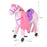 Kids Plush Ride On Walking Horse W/Sound-Pink