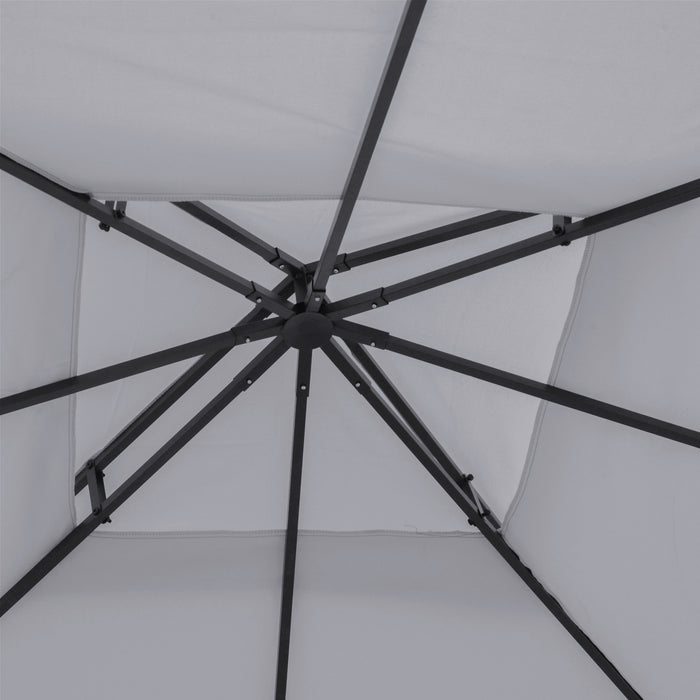 3 x 3(m) Gazebo Canopy Roof Top Replacement Cover Spare Part Light Grey (TOP ONLY)