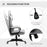 Racing Gaming Chair with Lumbar Support, Headrest, Swivel Wheel, PVC Leather Gamer Desk Chair for Home Office, Grey White