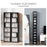 204 CD Media Display Shelf Unit Set of 2 Blu-Ray DVD Tower Rack w/ Adjustable Shelves Bookcase Storage Organiser, Black