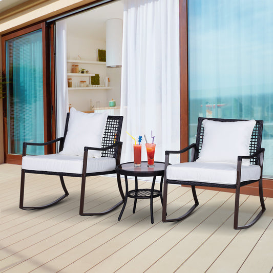 Rattan Rocking Chair Set