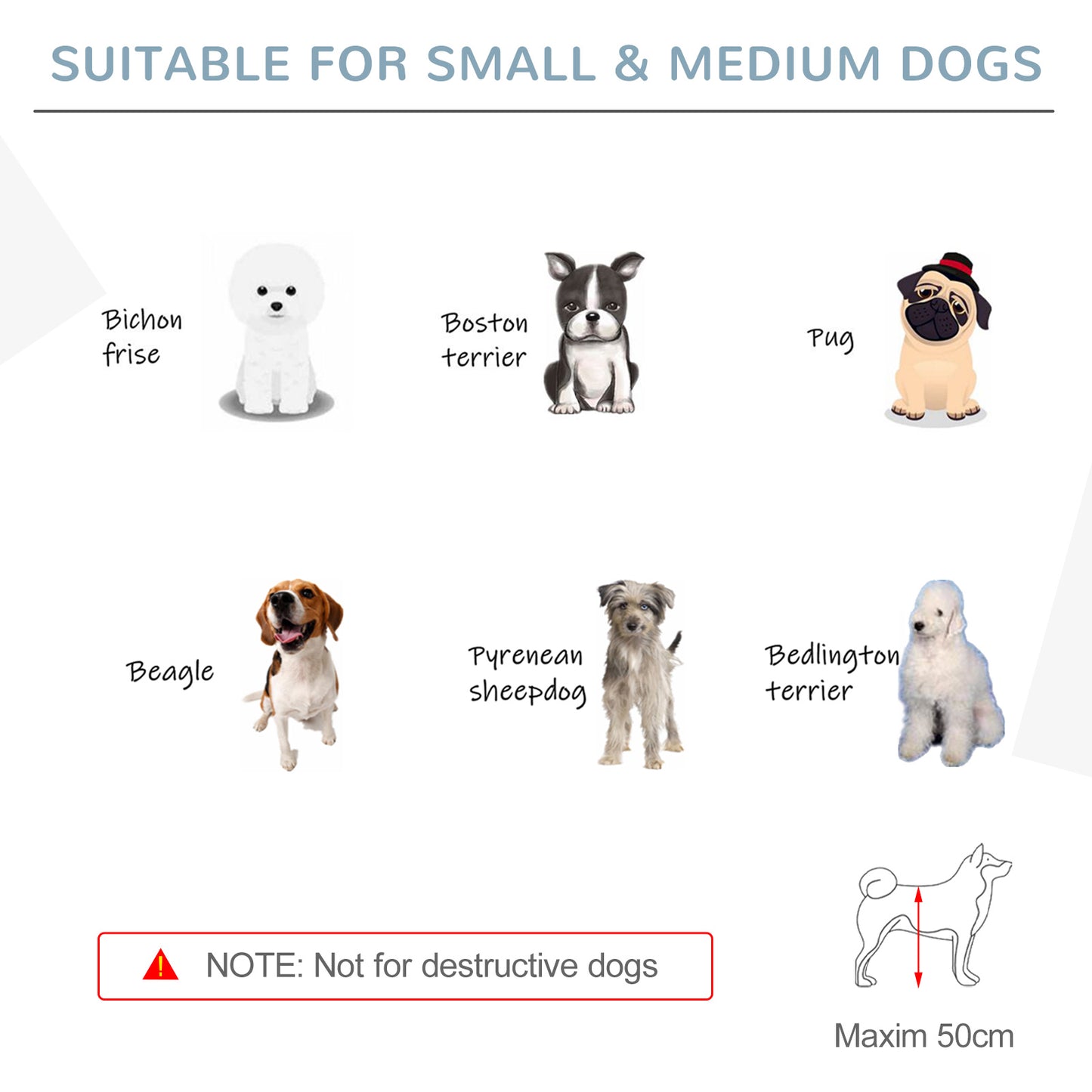 Freestanding Pet Gate for Small and Medium Dogs, Wooden Foldable Dog Safety Barrier with 4 Panels, 2 Support Feet, 80 cm Tall for Doorways, Stairs Blue-grey