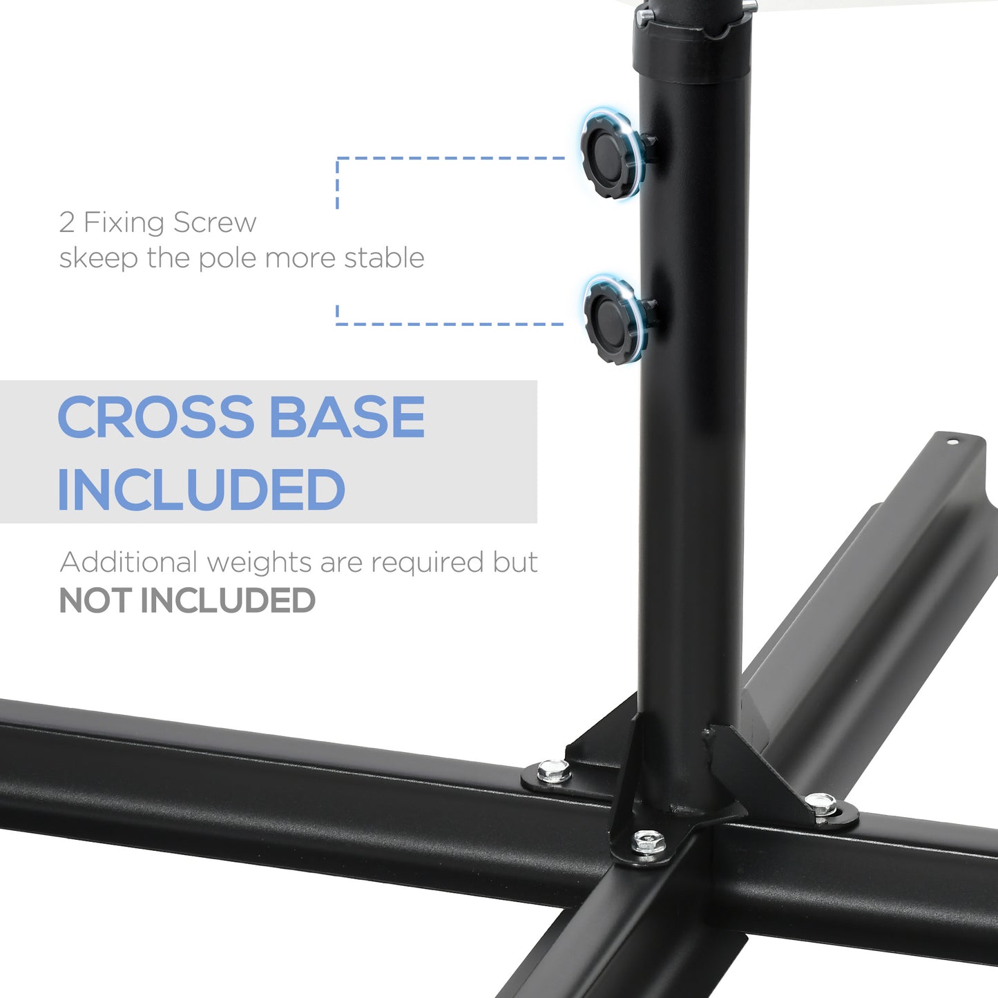 Outsunny 2.5M Garden Cantilever Parasol with 360√Ç¬¨√Ç¬®√¢¬Ä¬ö√É¬†√É¬ª Rotation, Offset Roma Patio Umbrella Hanging Sun Shade Canopy Shelter with Cross Base, Grey