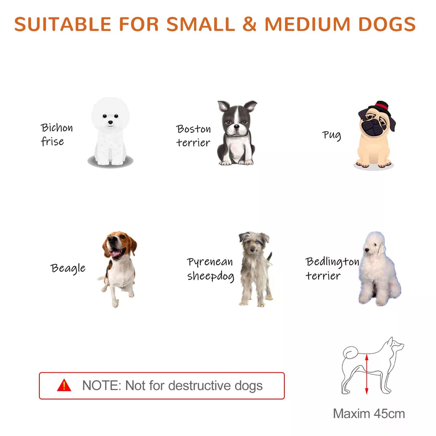 Freestanding Dog Gate, Foldable Pet Fence, Indoor Wood Barrier, Stair Gate with Support Feet, for Doorway, Hallway, Small and Medium Dogs, 69H x 104-183 cm, Blue-grey