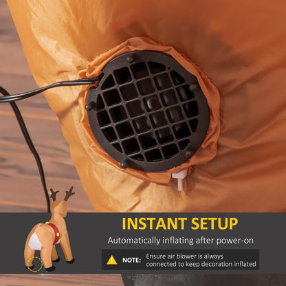 ft Christmas Inflatable Reindeer Decoration Xmas Indoor Outdoor Fun w/ Lights Accessories Holiday Blow Up Decor Animal