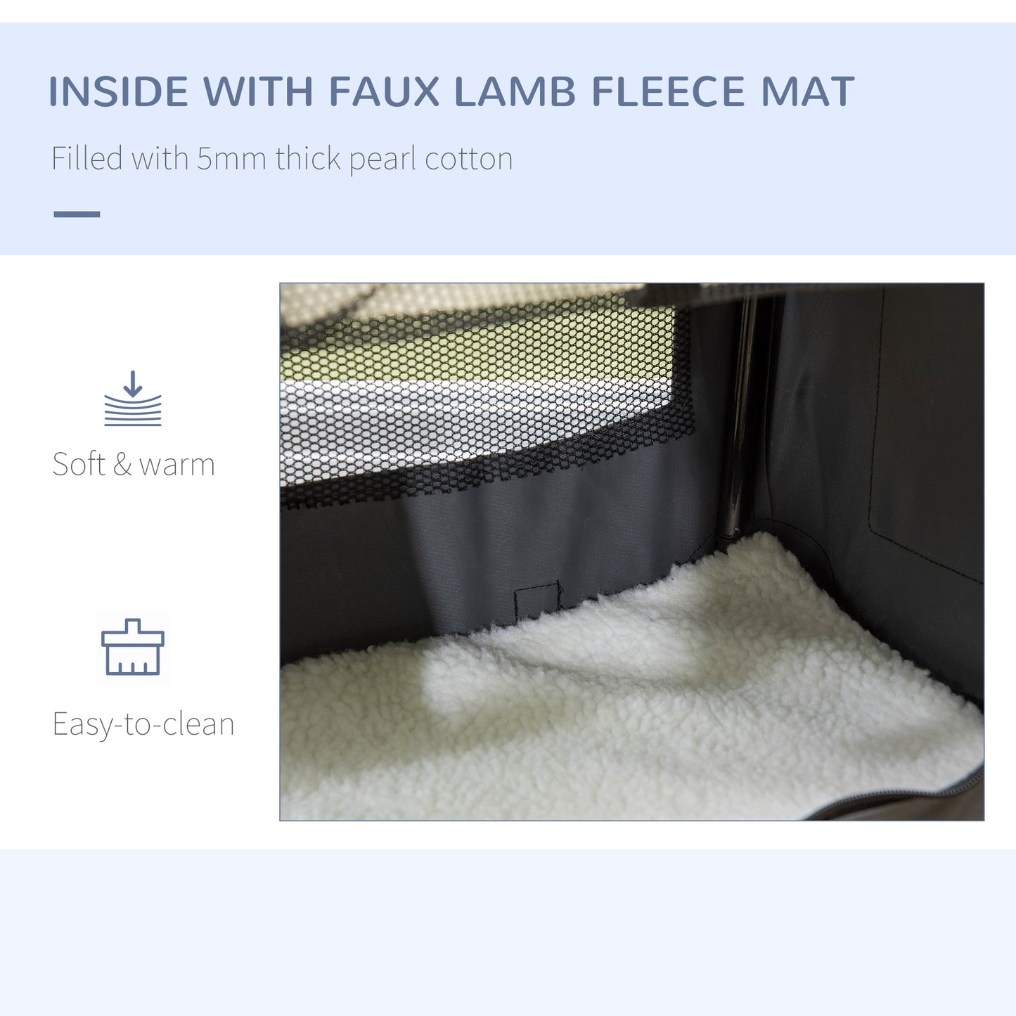 51cm Foldable Pet Carrier Bag Soft Travel Dog Crate, Portable Cat Carrier w/ Cushion, for Cats and Miniature Dogs - Grey