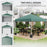 Outsunny 3 x 3 (M) Pop Up Gazebo with 2 Sidewalls, Leg Weight Bags and Carry Bag, Height Adjustable Party Tent Event Shelter for Garden, Patio, Green