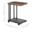 Mobile Sofa Side End Coffee Table Coffee Table Laptop Stand Metal Frame Rolling Castors Storage Wooden Trolly