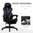 Mesh Office Chair Desk Task Computer Recliner with Footrest, Lumbar Back Support, Swivel Wheels, Adjustable Height for Home, Black Grey