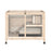 Wooden Rabbit Hutch Guinea Pigs House Bunny Small Animal Cage w/ Pull-out Tray Openable Roof Wheels 91.5 x 53.3 x 73 cm, Natural