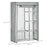 Fabric Wardrobe, Portable Wardrobe with 6 Shelves, 1 Hanging Rail, Foldable Closets, 103 x 43 x 162.5 cm, Light Grey