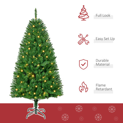 5ft Pre-Lit Artificial Christmas Tree with 150 Warm White LEDs