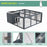 Rabbit Hutch Guinea Pig Run House Small Animal Bunny Cage Duck House Hideaway Chinchilla Cage Outdoor Indoor with Openable Roof Grey 123x120x52cm