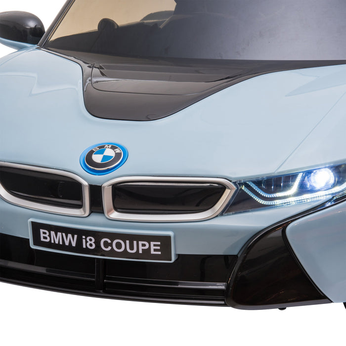 BMW I8 Coupe Licensed 6V Ride On Car Toy with Remote Control, Powered Electric Car, Music, Horn, for 3-8 Years, Blue