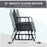 2 Seater Wicker Glider Bench Chair Rocking Chair Outdoor Patio Garden Armchair High Back