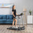 Electric Treadmill Motorised Portable Running Machine, 500W, Black/Grey