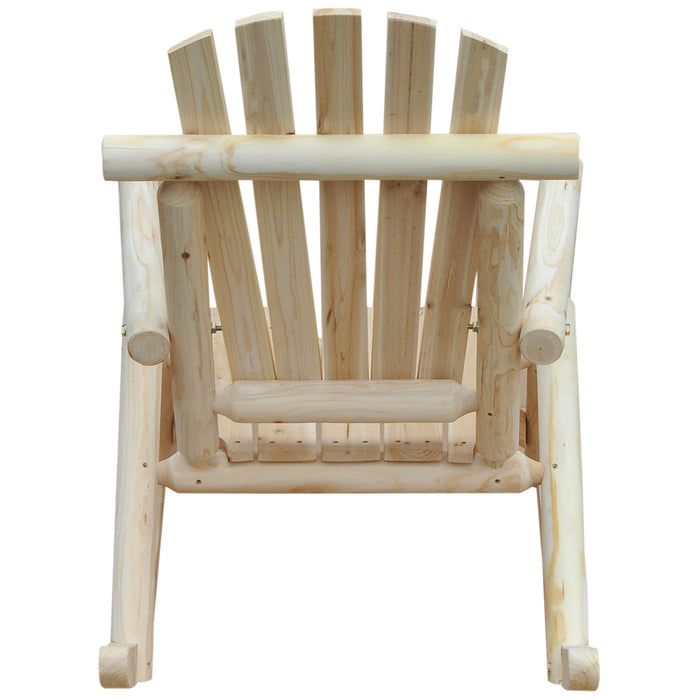 Adirondack Chair Cedar Wood Ergonomic Rocking Chair Porch Rocker Garden Traditional - Burlywood