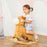 2-IN-1 Kids Plush Ride-On Rocking Gliding Horse Giraffe-shaped Plush Toy Rocker with Realistic Sounds for Child 36-72 Months Yellow