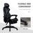 Mesh Office Chair Desk Task Computer Recliner with Footrest, Lumbar Back Support, Swivel Wheels, Adjustable Height for Home, Black Grey