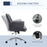 Swivel Computer Office Chair Mid Back Desk Chair for Home Study Bedroom, Charcoal Grey