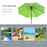 Outsunny 2.7M Patio Parasol Sun Umbrella, Tilt Shade Shelter Canopy with Crank 8 Ribs Aluminium Frame, Green