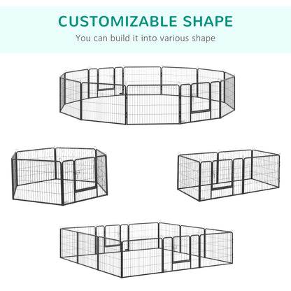 Heavy Duty Puppy Play Pen, 12 Panels Pet Exercise Pen for Indoors, Outdoors, Pet Playpen for Small Dogs, 60Hcm