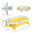 Collapsible Baby Bath Tub Foldable Ergonomic w/ Cushion Temperature Sensitive Water Plug Non-Slip Support Leg Portable for 0-3 Years, Yellow