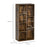 Bookcase Industrial Bookshelf Free Standing Display Cabinet Cube Storage Unit for Home Office Living Room Study Rustic Brown